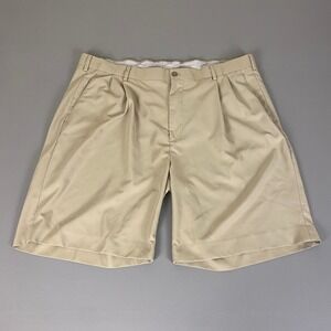 Louis Raphael Golf Shorts Men's Size 42 Beige Pleated‎ Golf Classic